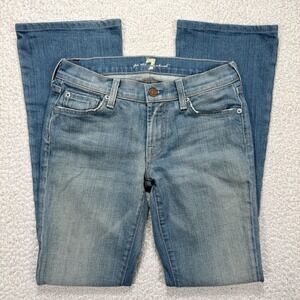 7 For All Mankind Bootcut Jeans Womens 27 (28x30.5) Western Boho Y2K USA